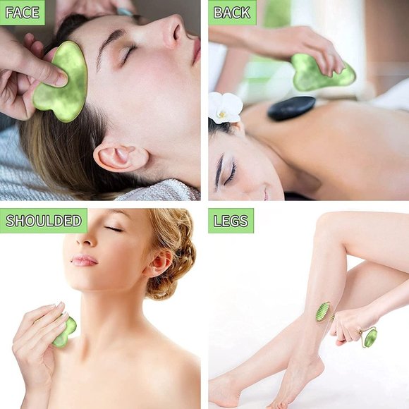 (3 pcs) Jade Roller, Gua Sha Massage Set, Beauty Gifts Sets for Women - Picture 8 of 8